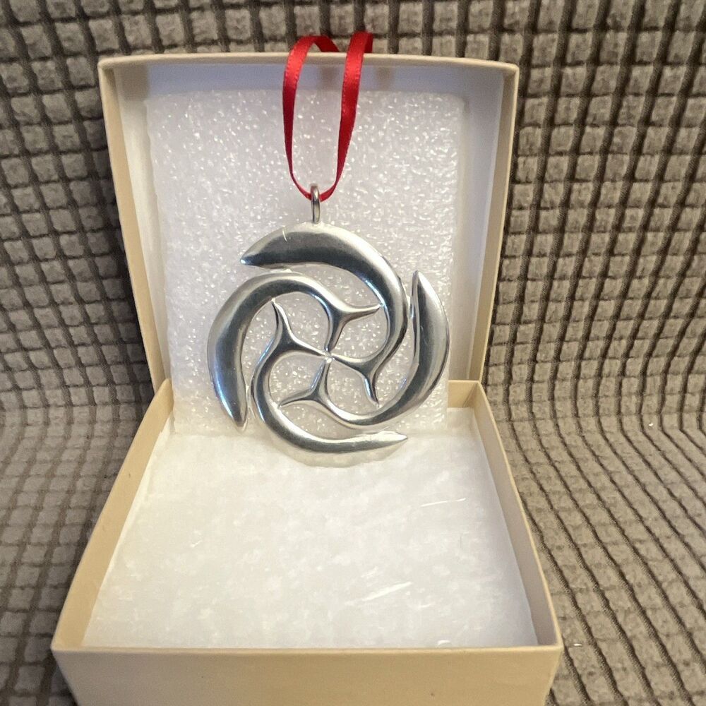 Lovell Designs St. Brendan’s Cross Pewter Hanging Ornament Original & Signed